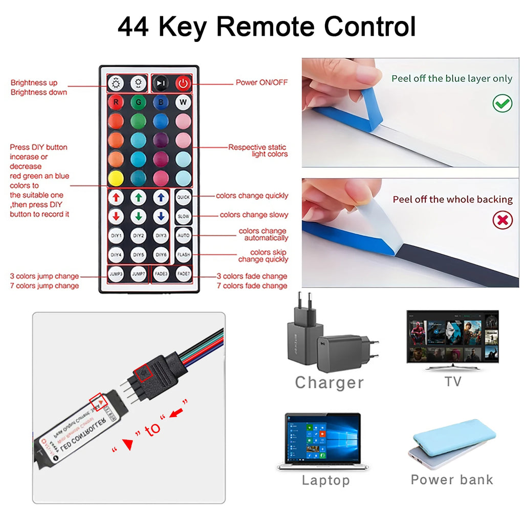 LED Strip Lights with Remote
